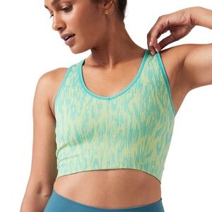 Athleta green aurora crop tank
